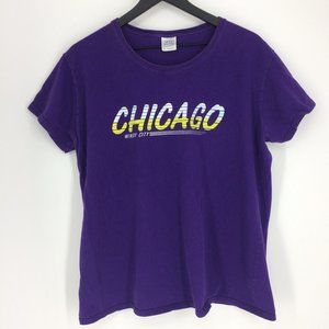 Chicago 'Windy City' Purple & Yellow T-Shirt